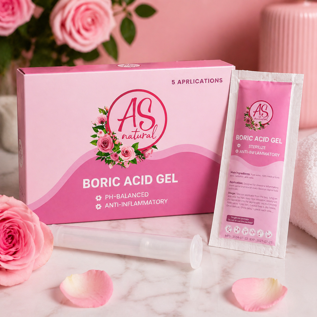 BORIC ACID GEL (OVULOS) Caja de 5 aplicaciones