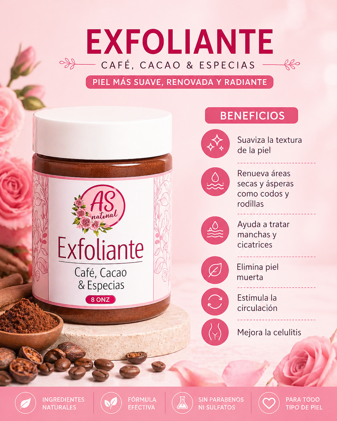 EXFOLIANTE DE CAFÉ Y ESPECIAS